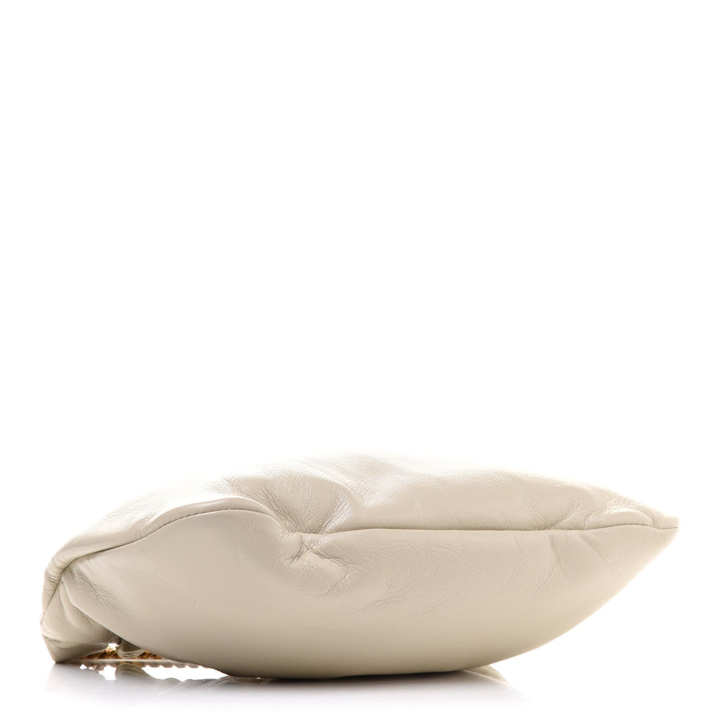 Calfskin Pac Pac Ruched Hobo Winter White
