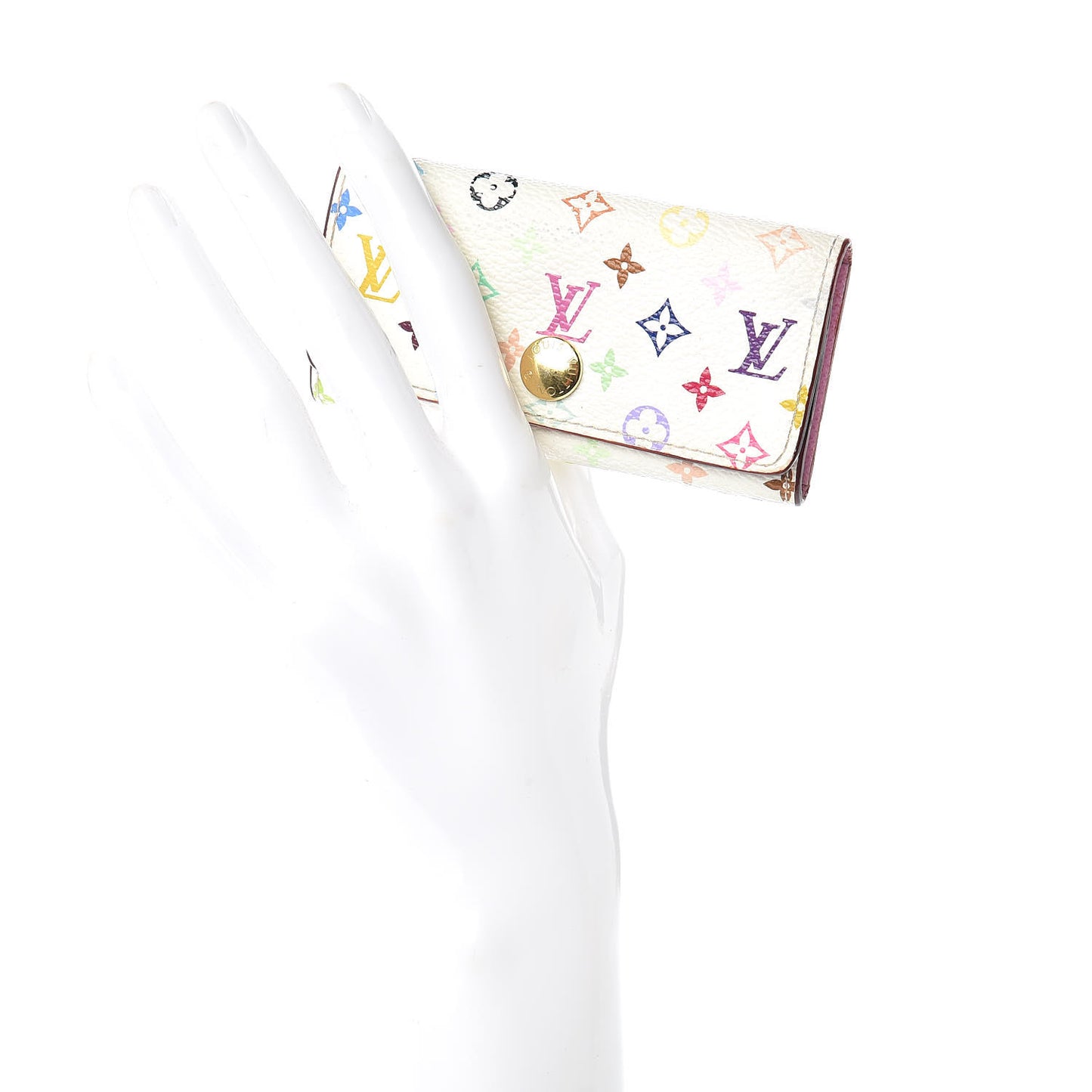 Monogram Multicolor Multicles 4 Key Holder White Litchi