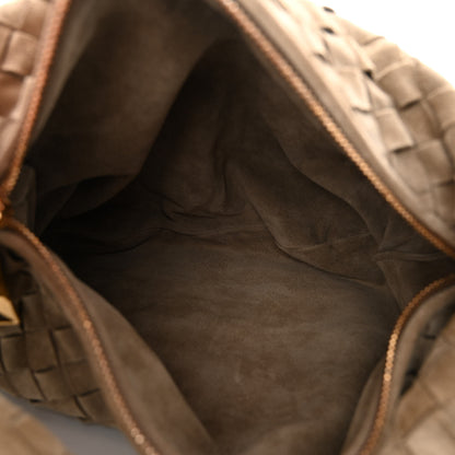 Bottega Veneta Suede Calfskin Intrecciato Teen Jodie Hobo Taupe 5 of 9