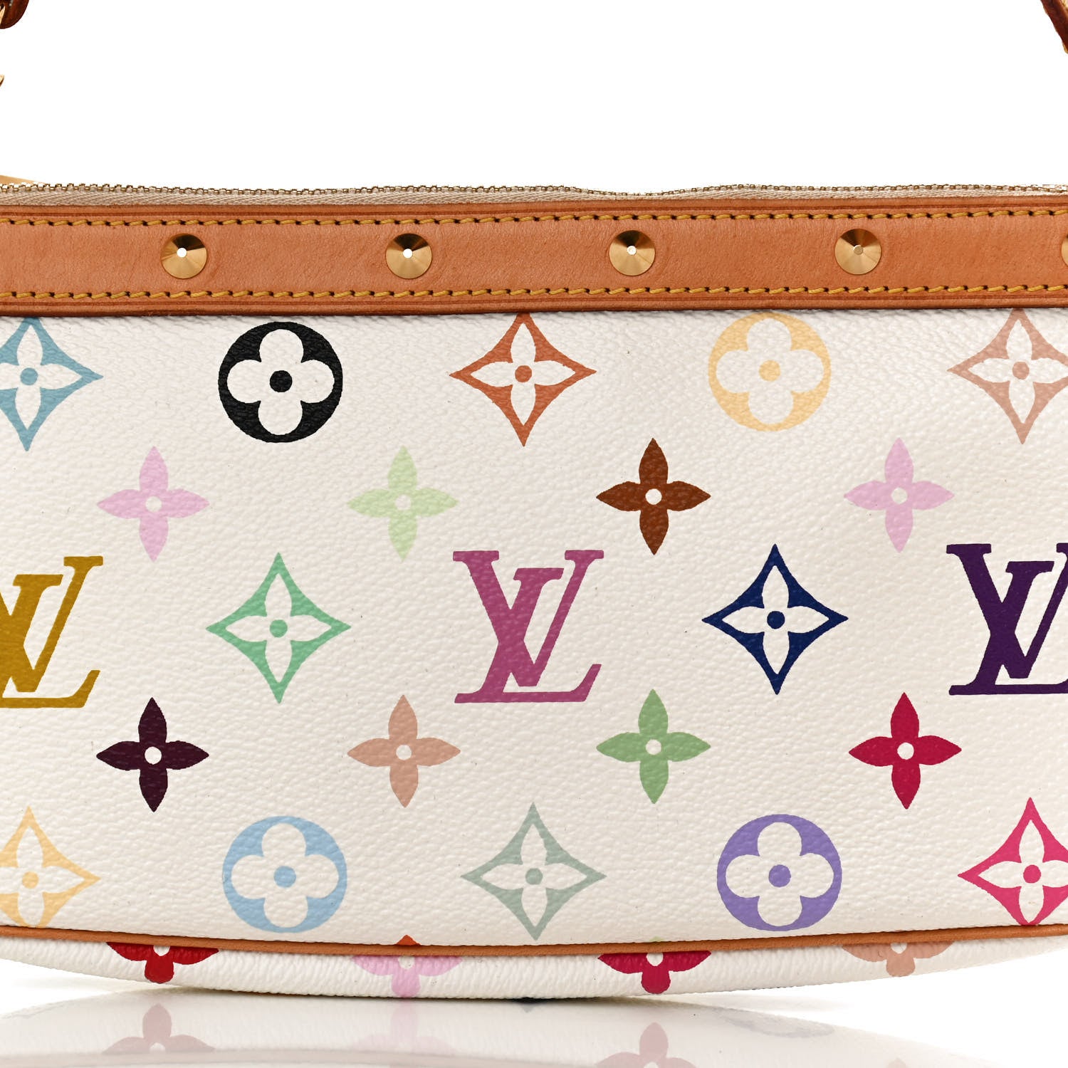 Louis Vuitton Monogram Multicolor Pochette Accessories White 8 of 11