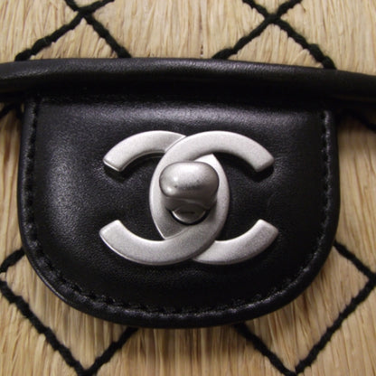 Chanel Straw Diamond Stitch Raffia Flap 12 of 12