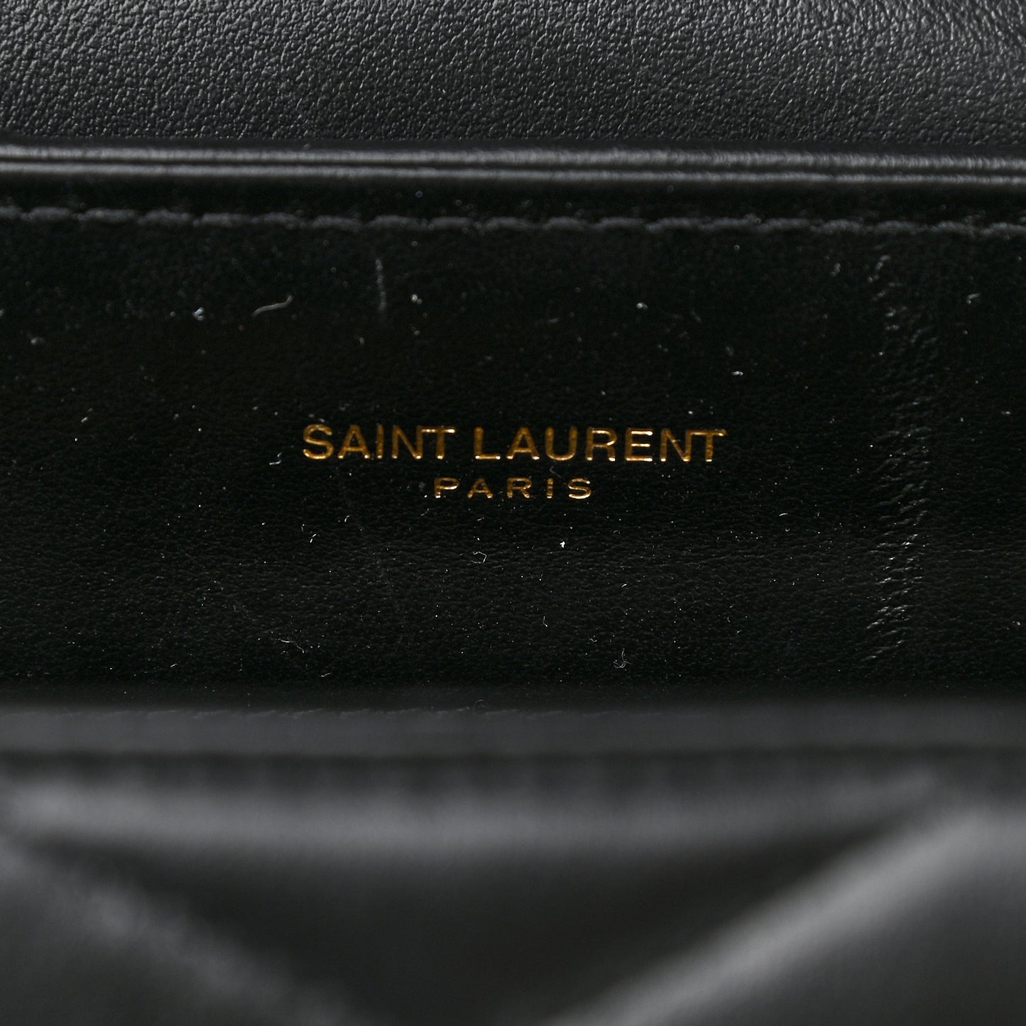 Calfskin Y Quilted Monogram Large Loulou Chain Satchel Black