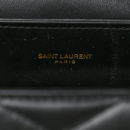Saint Laurent Calfskin Y Quilted Monogram Large Loulou Chain Satchel Black 6 of 11