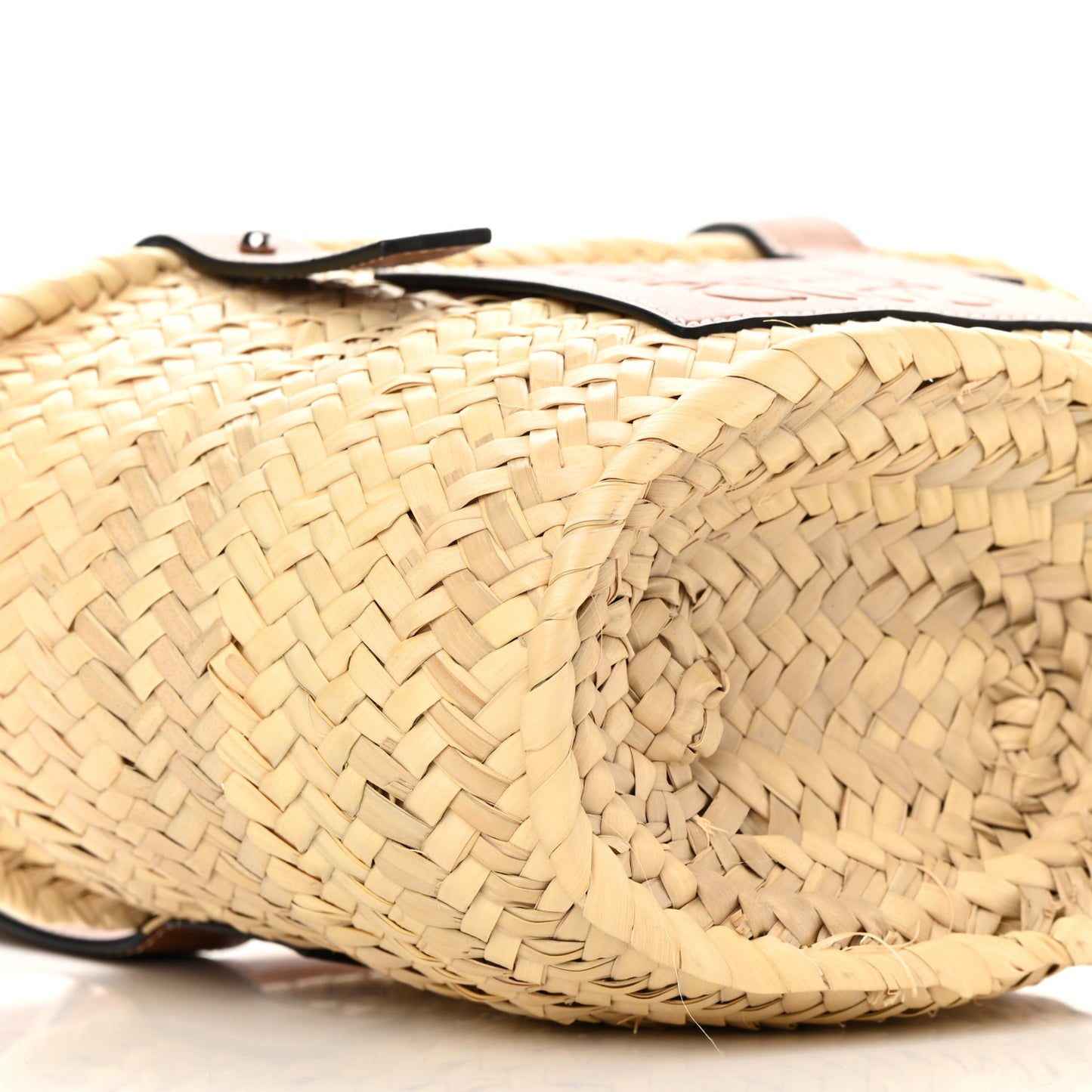 Raffia Small Basket Tote Bag Natural Tan