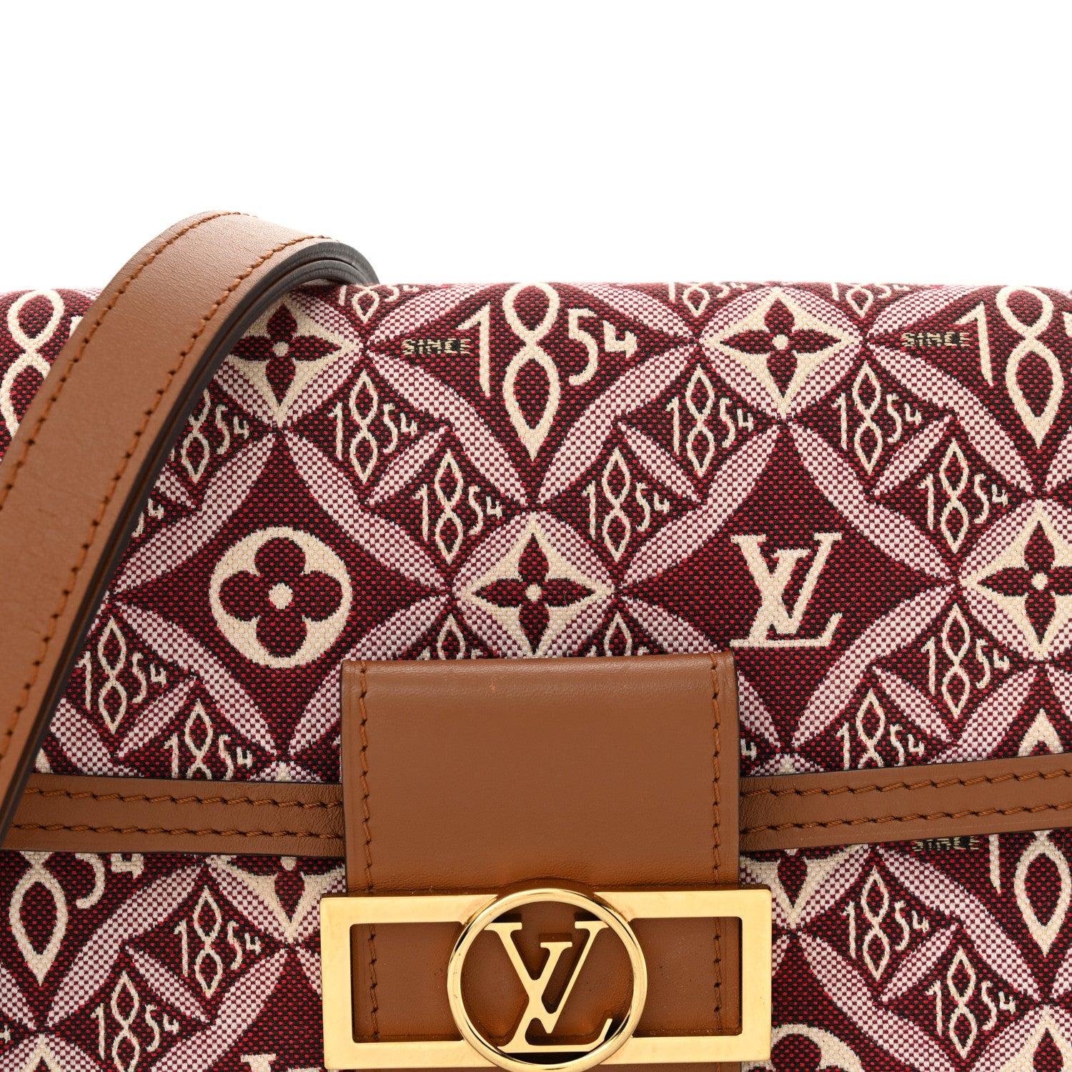 Louis Vuitton Jacquard Since 1854 Dauphine Mini Bordeaux 7 of 9