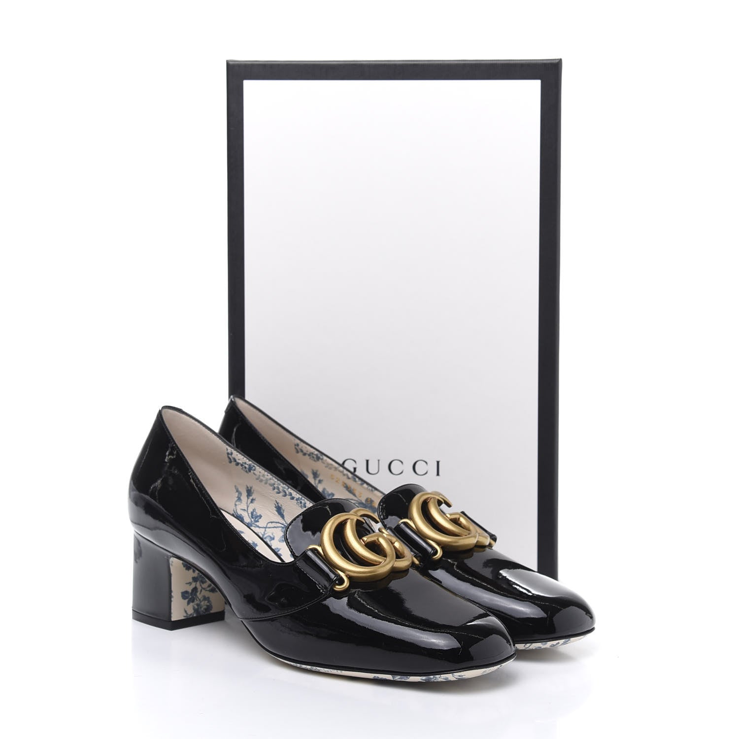 Gucci Vernice GG Victoire 55mm Loafer Pumps 38.5 Black 8 of 8