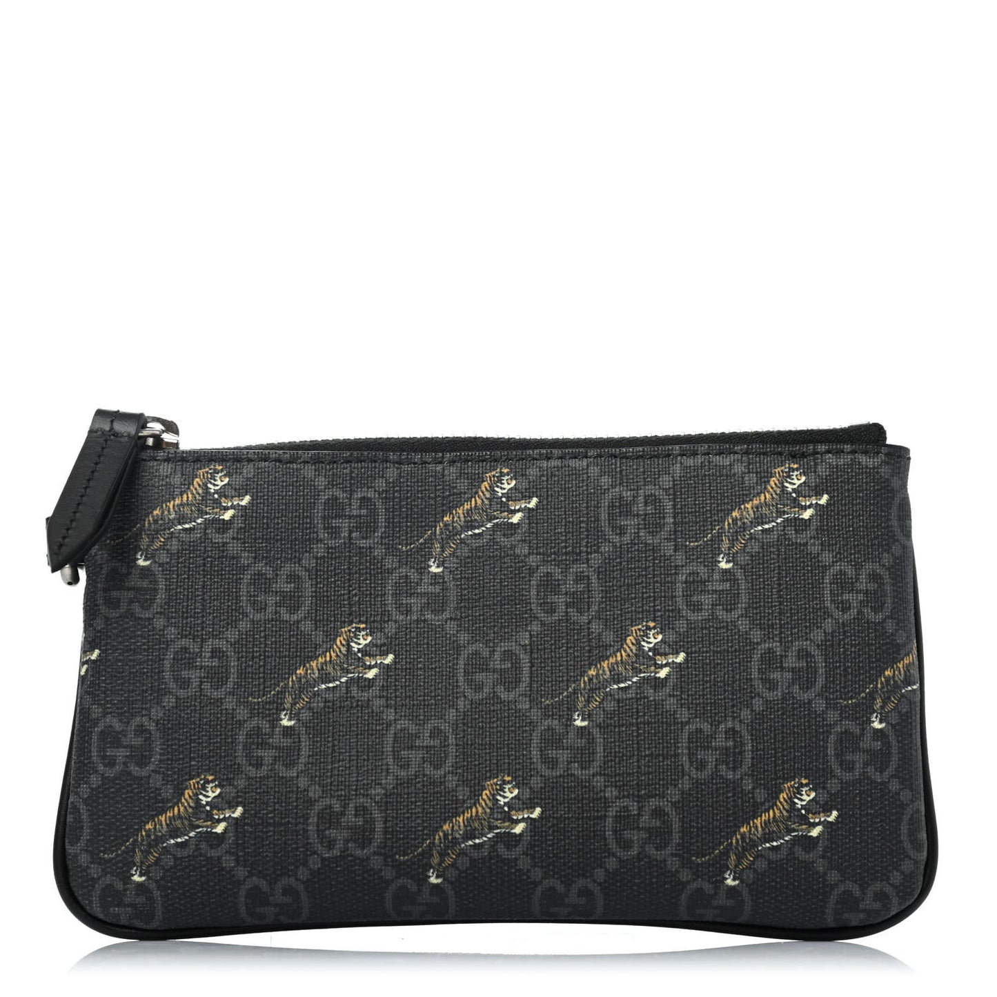 GG Supreme Monogram Tigers Wristlet Black Multicolor