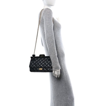 Chanel Aged Calfskin Quilted 2.55 Reissue 225 Hanger Flap Black 2 of 10
