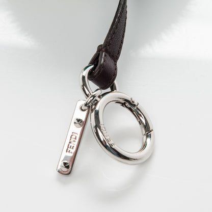 Fendi Shiny Nappa Mink Fox Fur Crystal QuTweet Dazzling Bag Bug Charm Bordeaux Seashell Multicolor 3 of 4