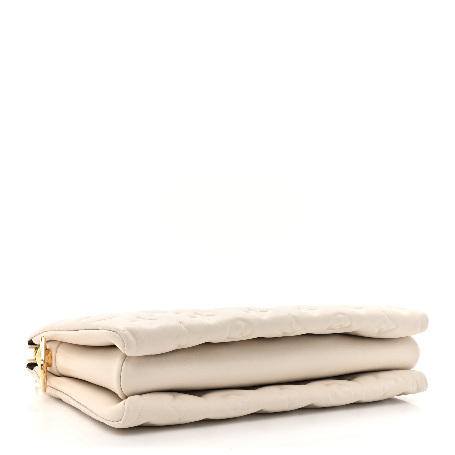 Louis Vuitton Lambskin Embossed Monogram Coussin PM Beige Cream 4 of 11