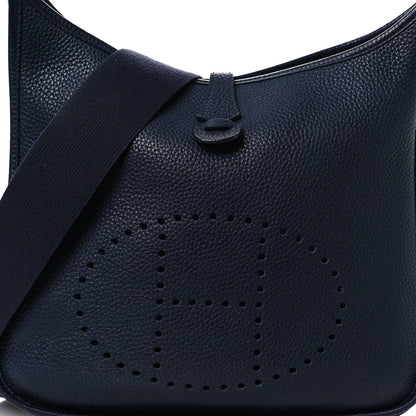 Hermes Taurillon Clemence Evelyne III PM Bleu Nuit 8 of 13