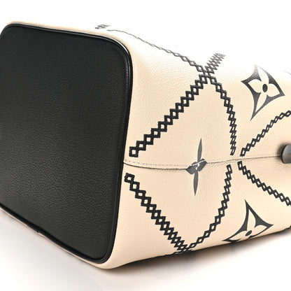 Louis Vuitton Empreinte Monogram Giant Broderies Neonoe MM Cream Black 10 of 10