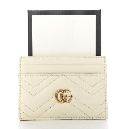 Gucci Calfskin Matelasse GG Marmont Card Holder White 7 of 7