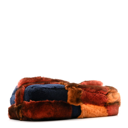 Chanel Orylag Lambskin Medium Flap Blue Orange 4 of 12