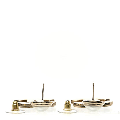 Chanel Pearl Enamel CC Drop Earrings Black 3 of 5