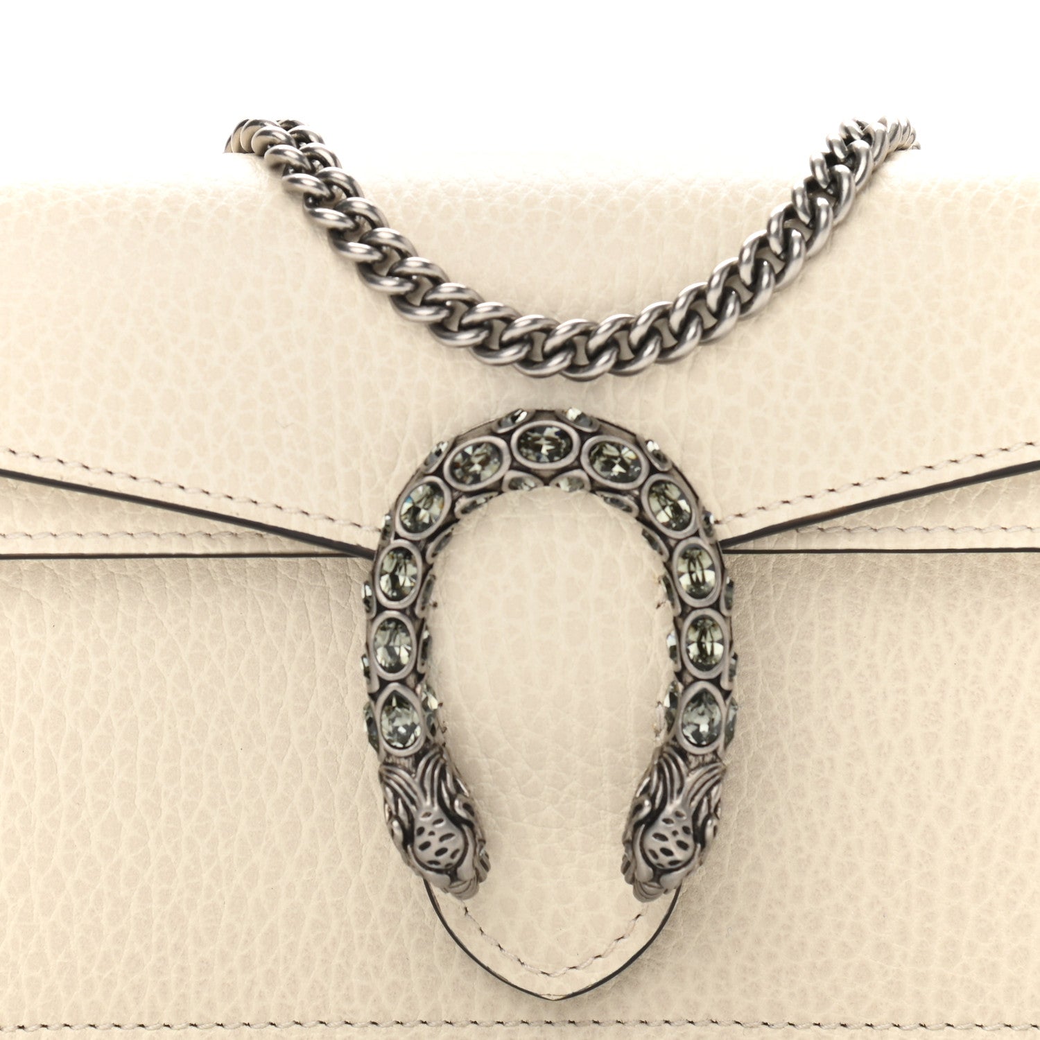Gucci Dollar Calfskin Crystal Super Mini Dionysus Shoulder Bag Mystic White Black Diamond 7 of 10
