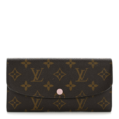 Louis Vuitton Monogram Emilie Wallet Rose Ballerine 1 of 11