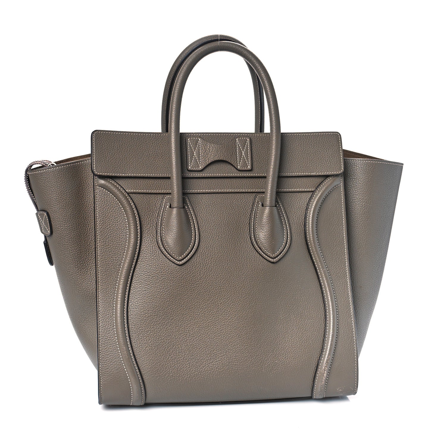 Drummed Calfskin Mini Luggage Souris