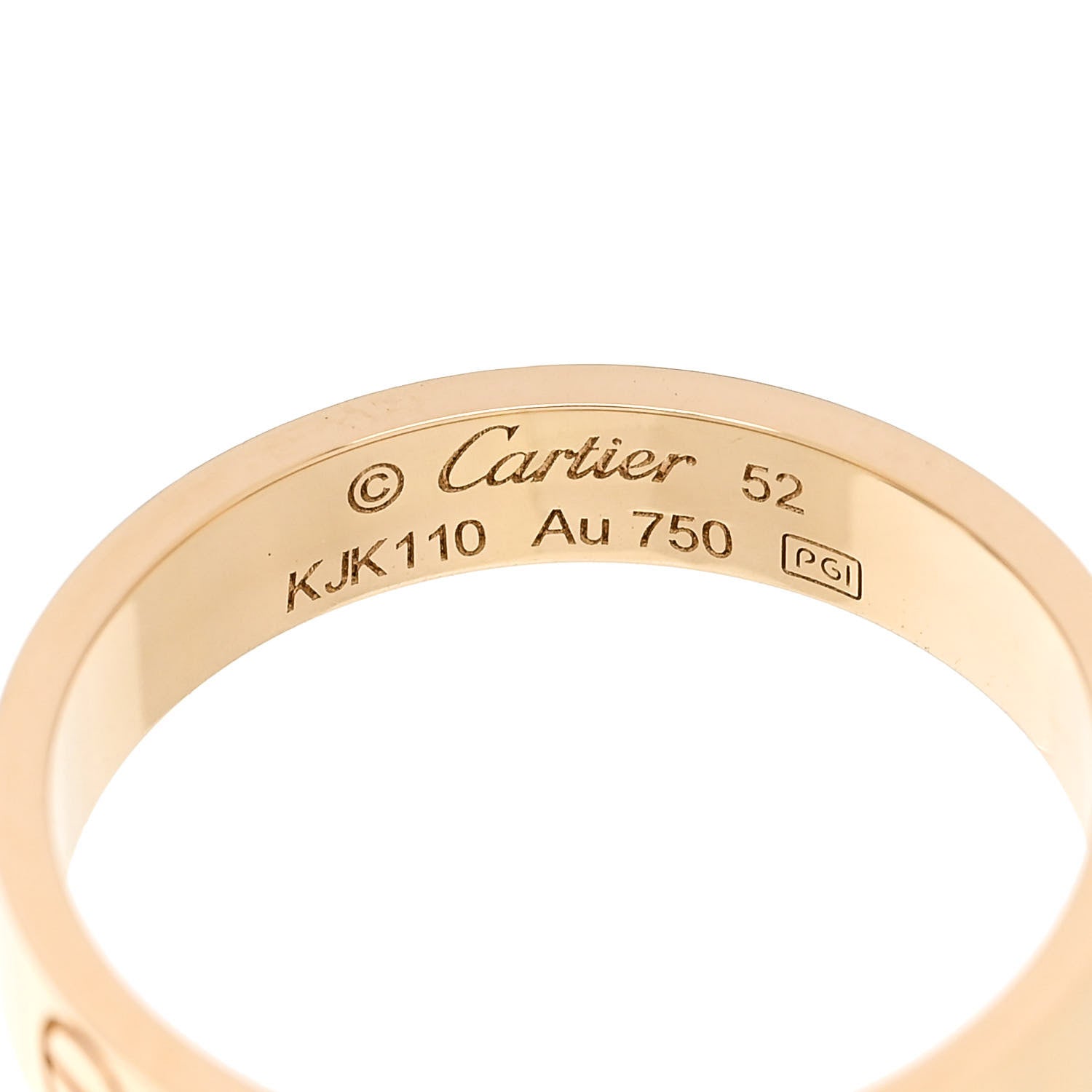 Cartier 18K Yellow Gold 3.5mm LOVE Wedding Band Ring 52 6 4 of 5