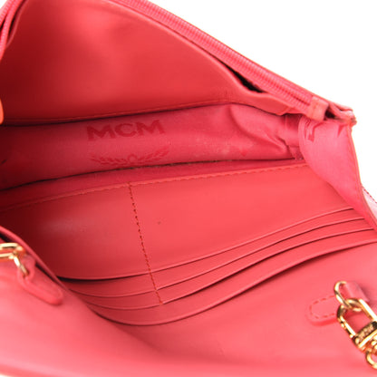 MCM Calfskin Studded Shoulder Bag Pink 5 of 8