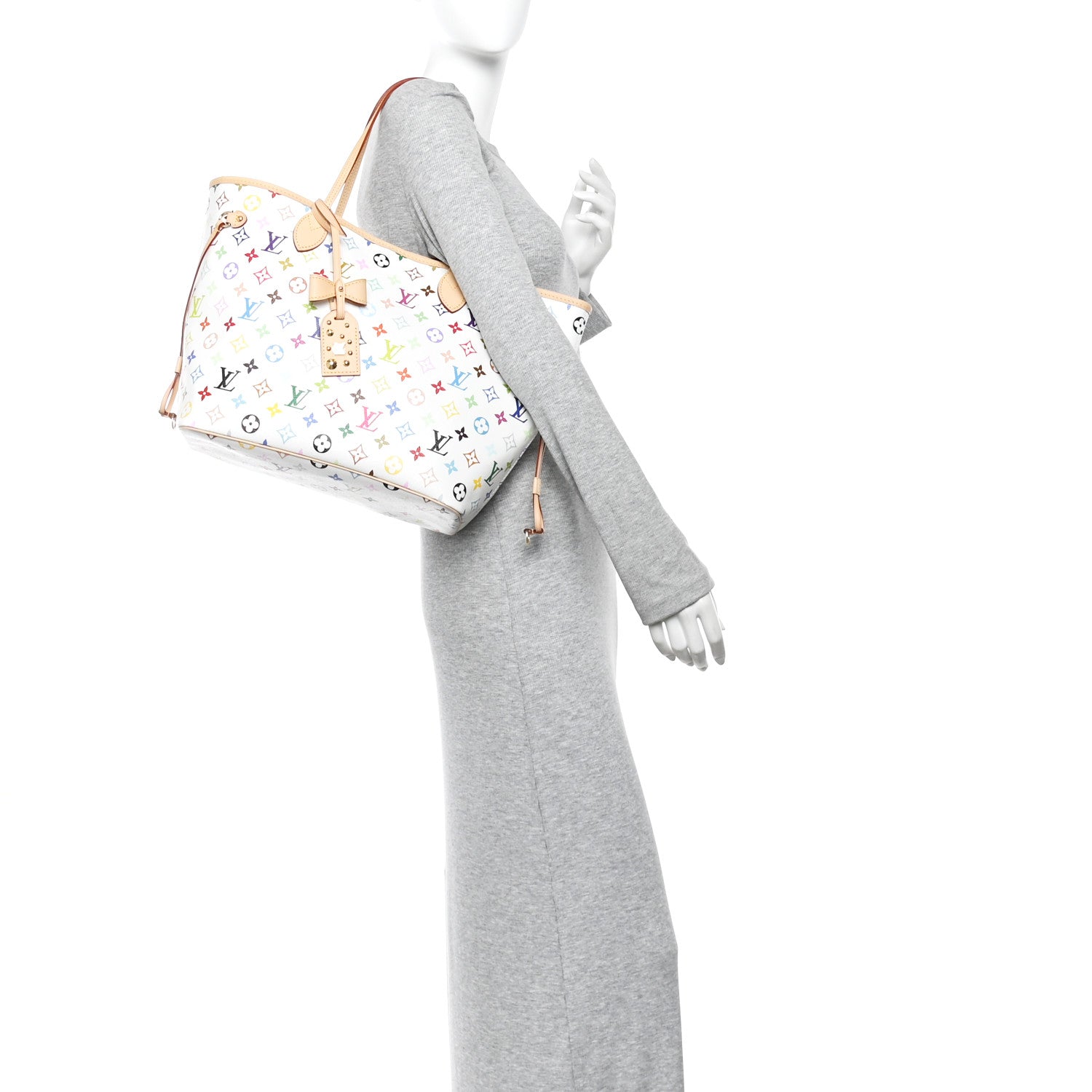 Louis Vuitton LV X TM Monogram Multicolor Neverfull MM White 2 of 10