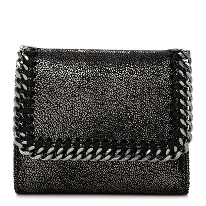 Stella McCartney Shaggy Deer Small Falabella Flap Wallet Black 1 of 8
