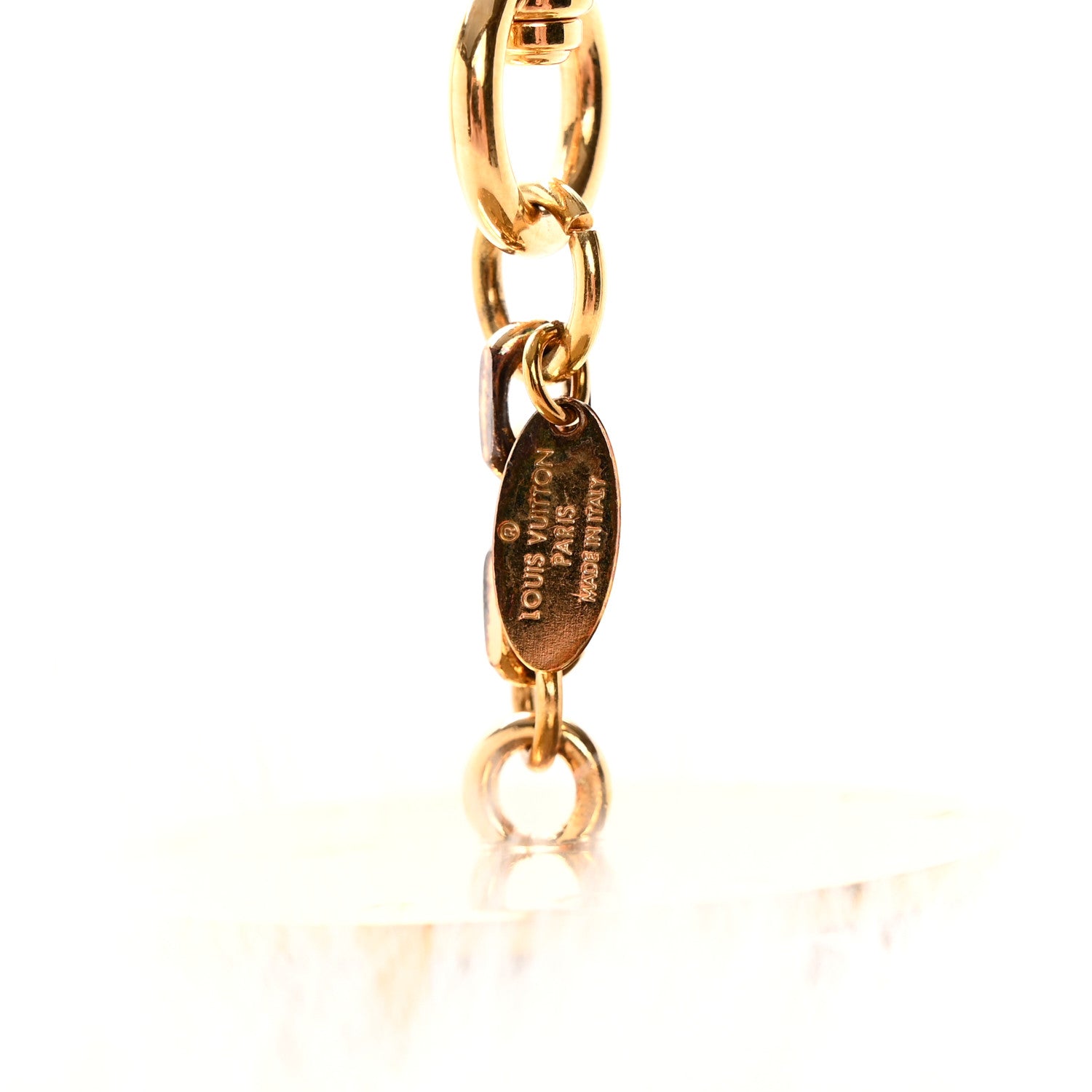 Louis Vuitton Fox Fur Fuzzy V Bag Charm White 3 of 6