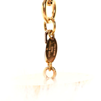 Louis Vuitton Fox Fur Fuzzy V Bag Charm White 3 of 6