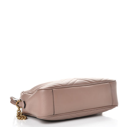 Gucci Calfskin Matelasse Medium GG Marmont Chain Shoulder Bag Porcelain Rose 4 of 9