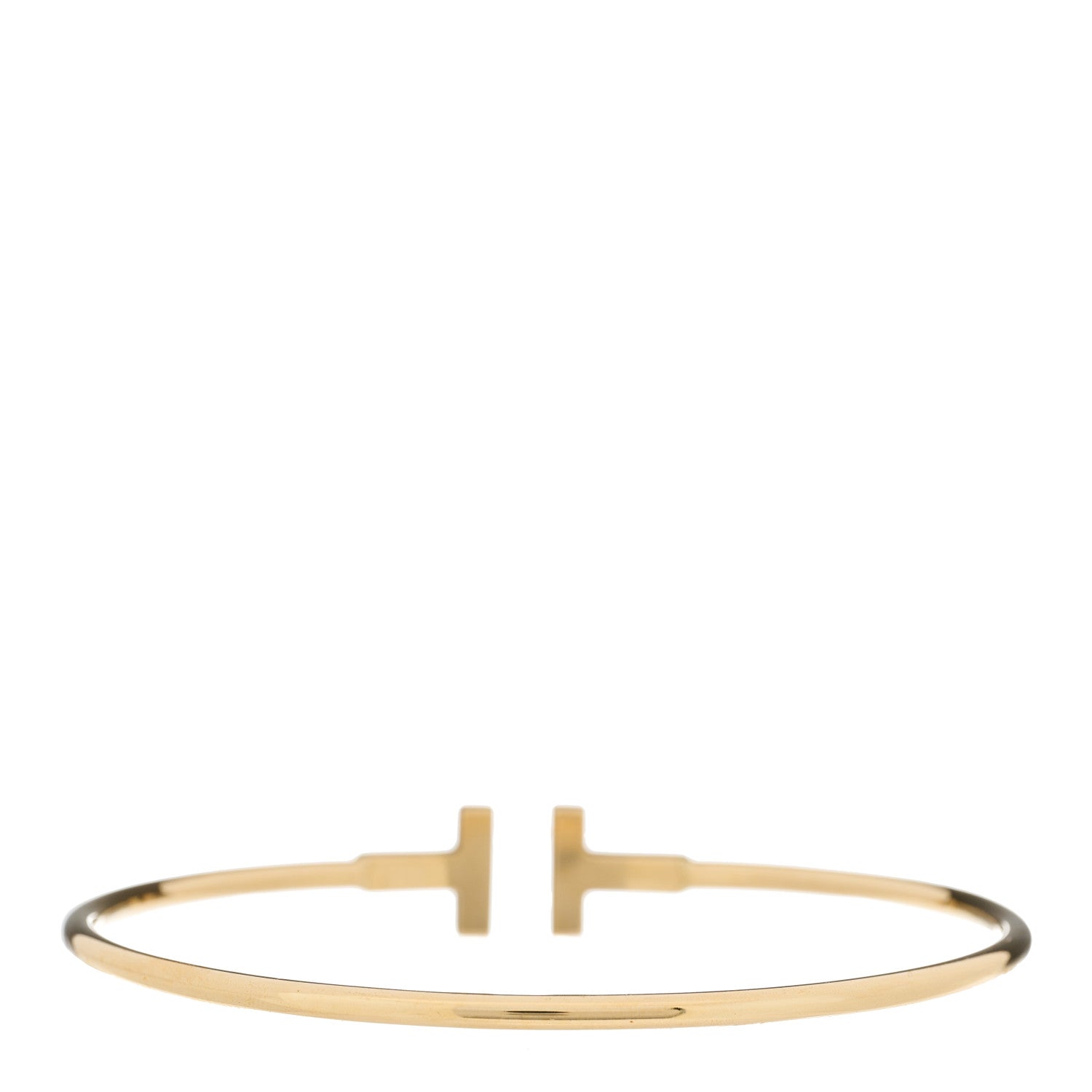 Tiffany 18K Yellow Gold T Wire Bracelet 3 of 4