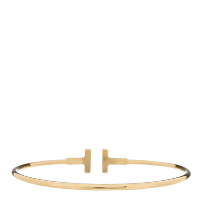 Tiffany 18K Yellow Gold T Wire Bracelet 3 of 4