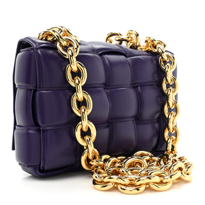 Bottega Veneta Lambskin Maxi Intreccio Padded Chain Cassette Crossbody Bag Unicorn 3 of 9