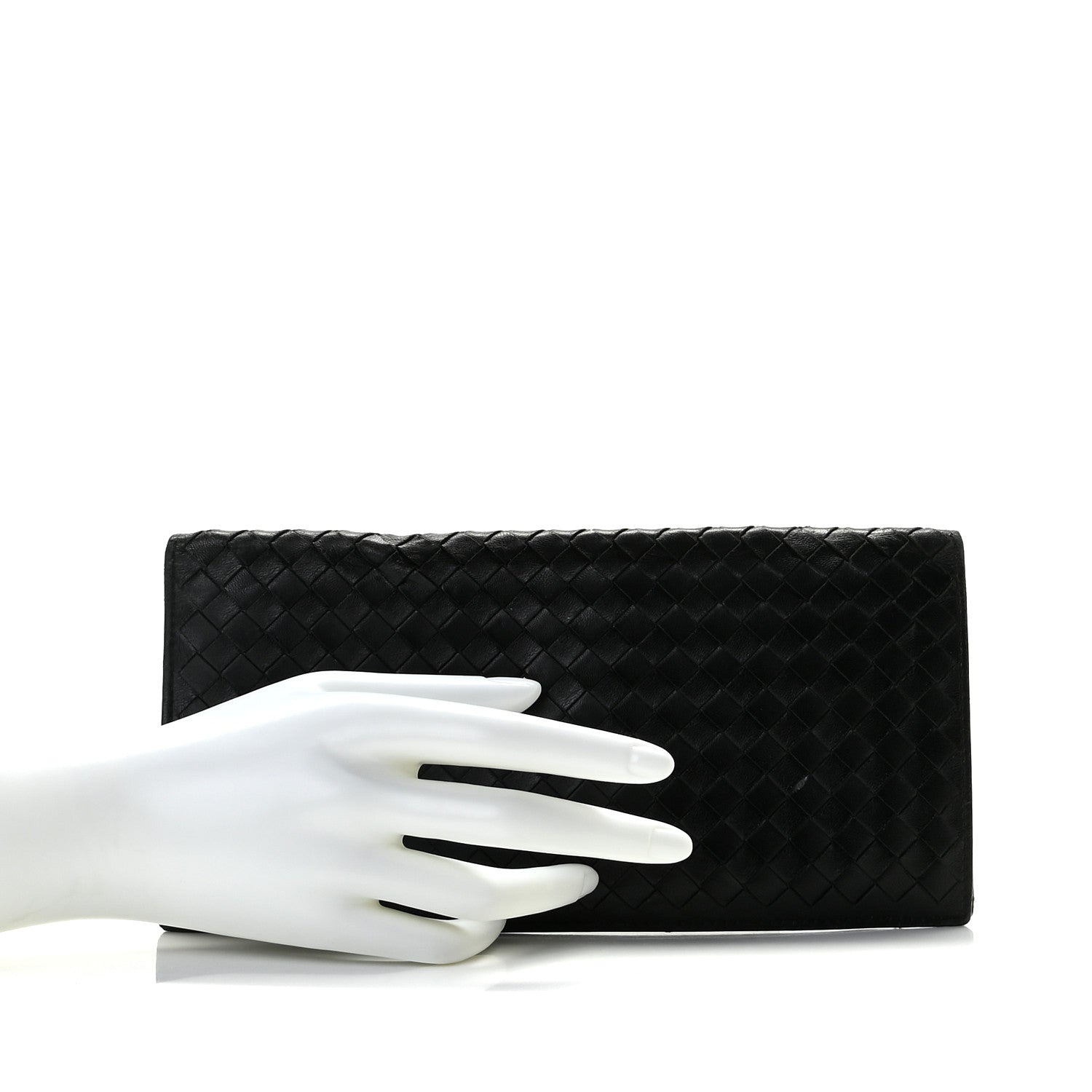 Bottega Veneta Nappa Intrecciato Long Bifold Wallet Black 2 of 13