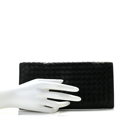 Bottega Veneta Nappa Intrecciato Long Bifold Wallet Black 2 of 13