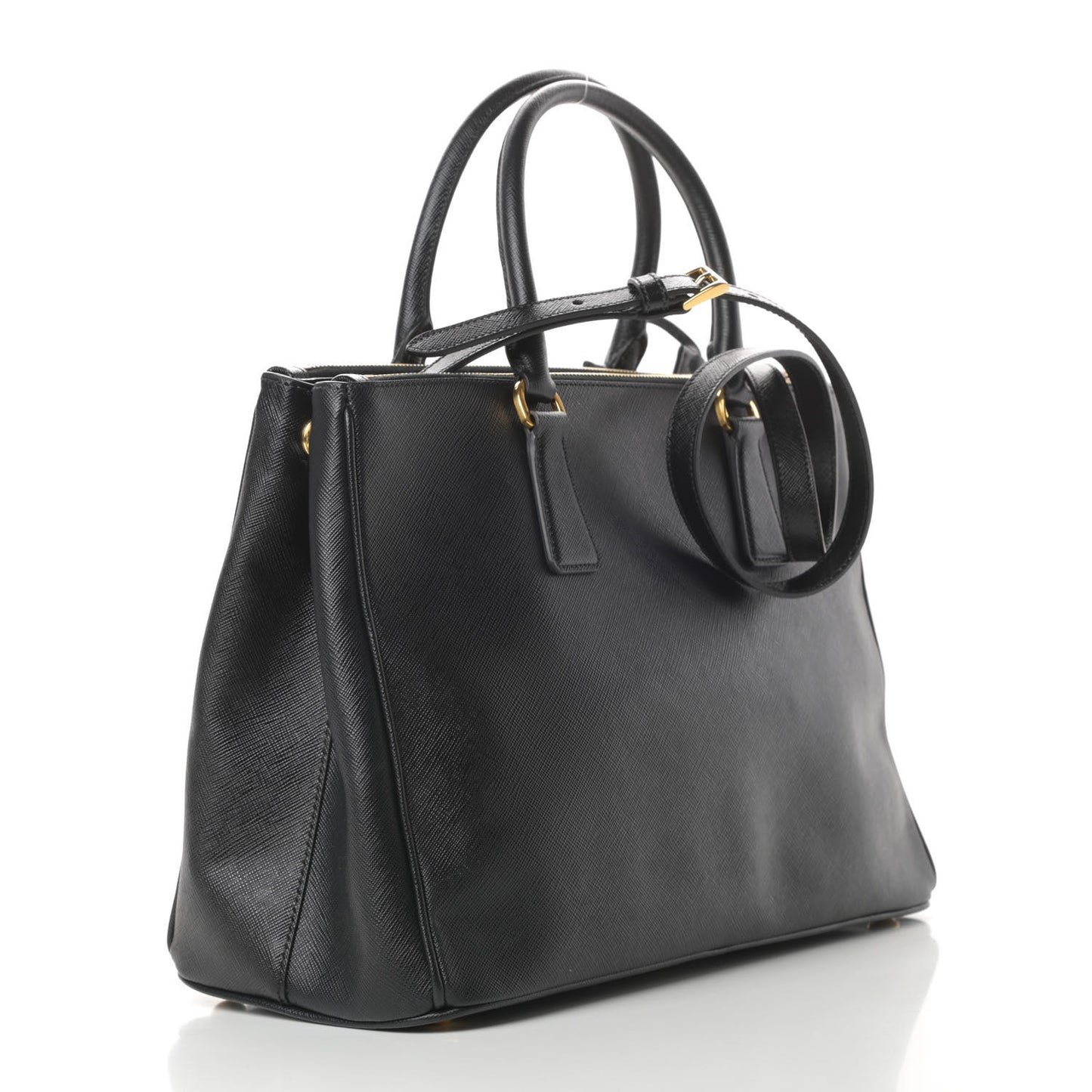 Saffiano Lux Medium Tote Black
