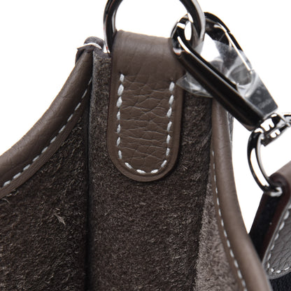 Hermes Taurillon Clemence Amazone Evelyne TPM Etoupe Bleu Indigo 7 of 11