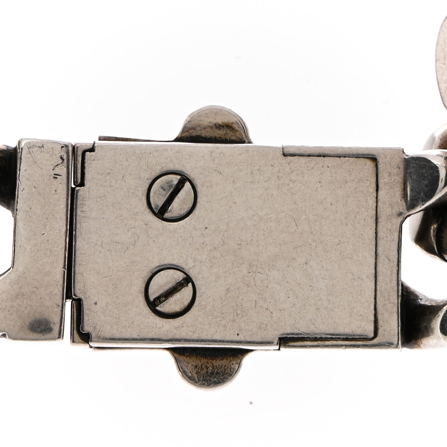 Metal Curb Chain Necklace Oxidized Silver