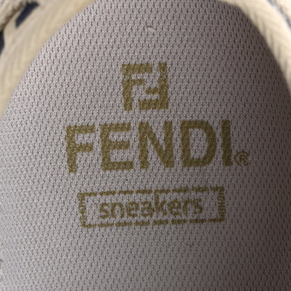 Fendi Woven Fabric FF Mens Domino Low Top Sneakers 41 Bei Midnight 8 of 10