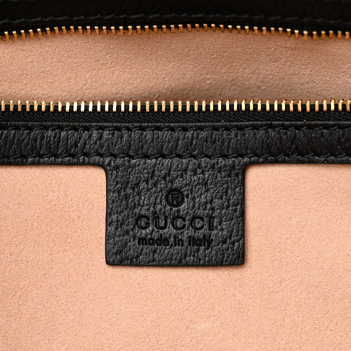 Textured Dollar Calfskin Web Medium Ophidia Boston Black