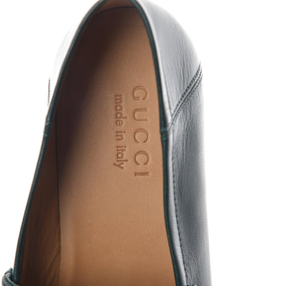 Gucci Goatskin Mens Horsebit Loafers 6.5 Verde Satin 5 of 7