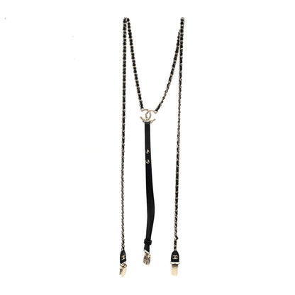 Chanel Calfskin CC Chain Suspenders L Black 1 of 3