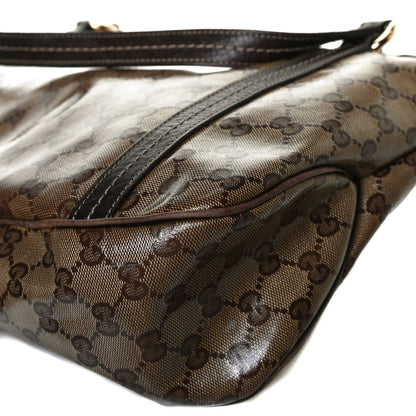 Gucci Crystal Monogram Duchessa Flap Shoulder Bag Dark Brown 7 of 18