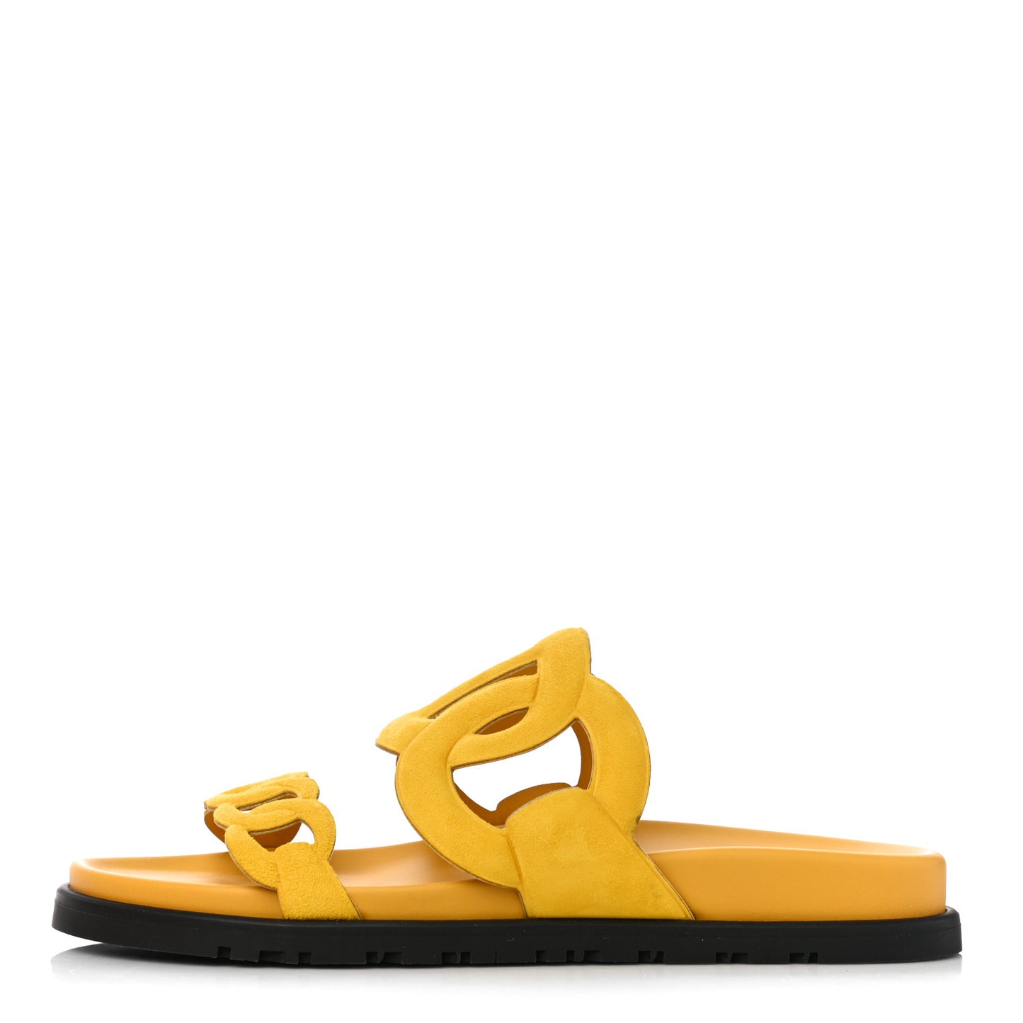Suede Goatskin Extra Sandals 38 Jaune Sable