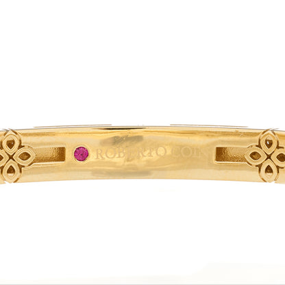 Roberto Coin 18K Yellow Gold Diamond Medium Love in Verona Bangle Bracelet 3 of 3