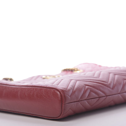 Gucci Azalea Calfskin Matelasse Medium GG Marmont Slim Tote Romantic Cerise 5 of 10