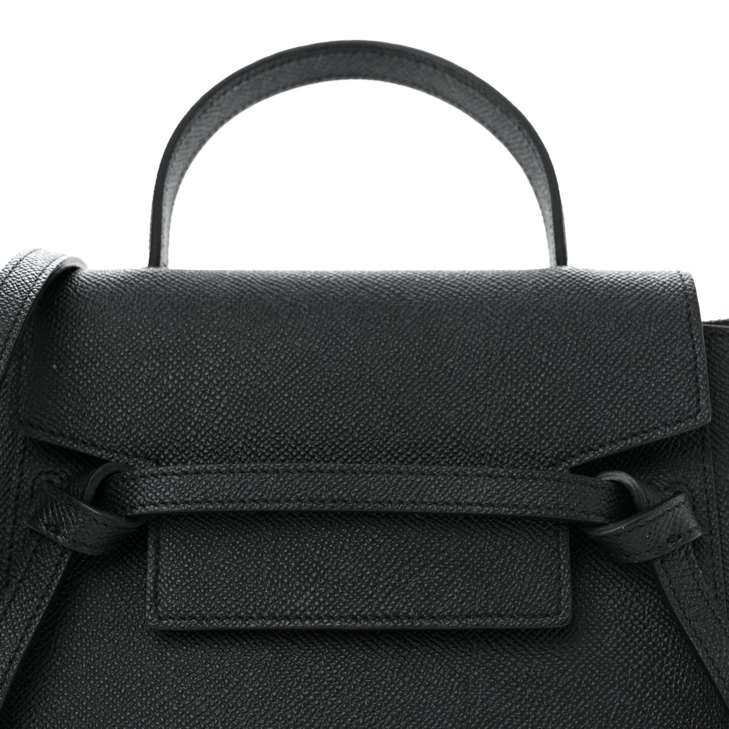 Grained Calfskin Nano Belt Bag Black