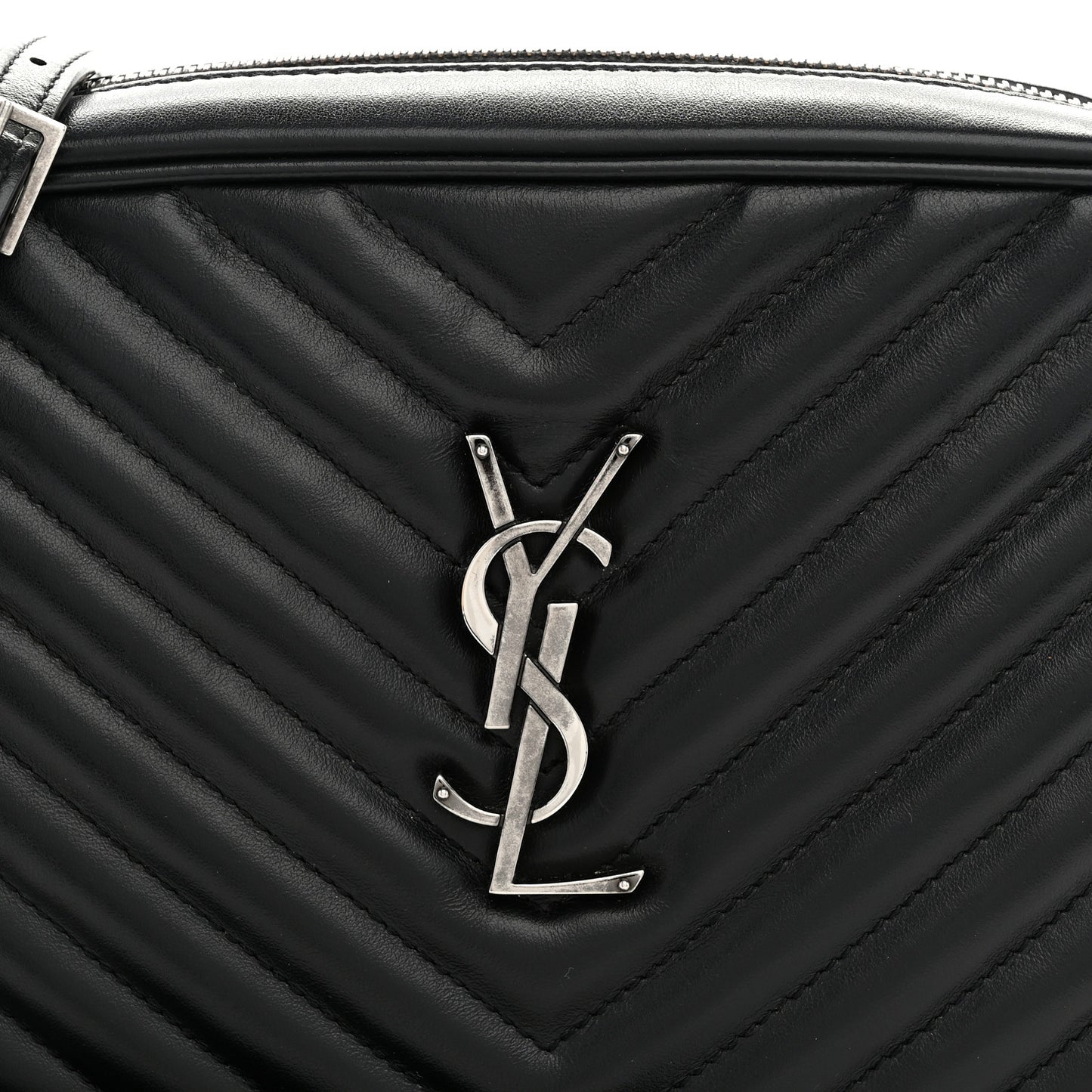 Calfskin Matelasse Monogram Lou Camera Bag Black