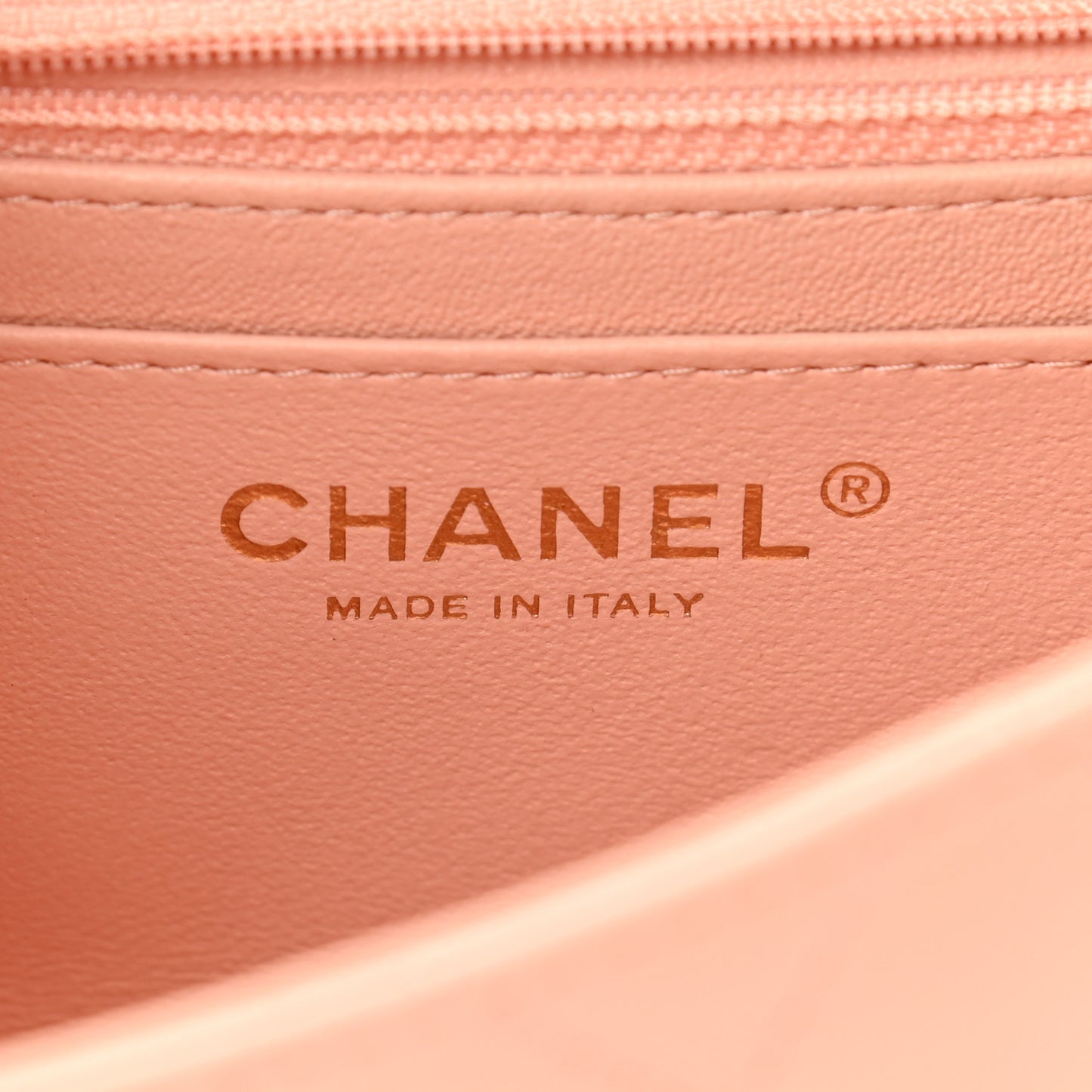 Lambskin Quilted Mini Square Flap Light Pink