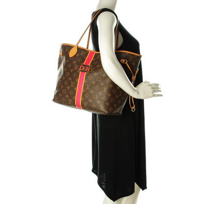 Louis Vuitton Monogram My LV Heritage Neverfull MM Fuchsia Yellow 2 of 8