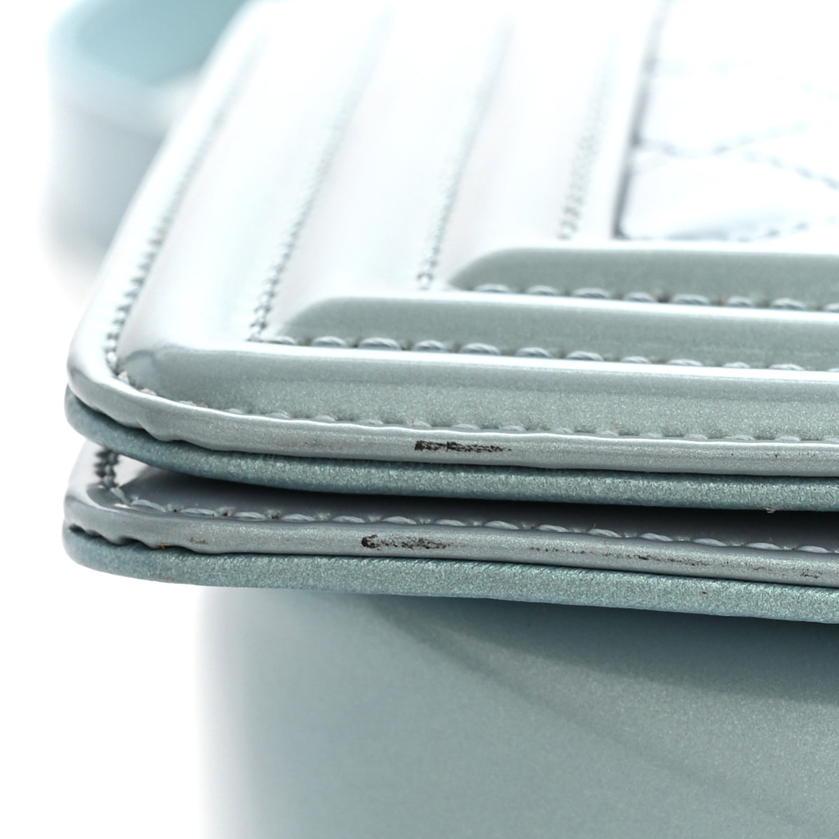 Chanel Iridescent Glazed Calfskin Quilted New Medium Boy Flap Light Blue 11 of 12